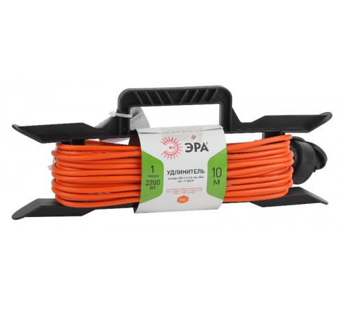 Удлинитель силовой ЭРА UFx-1-2x1.0-10m-IP44 на рамке б/з 1 гн 10м ПВС 2х1  Б0043039  ЭРА