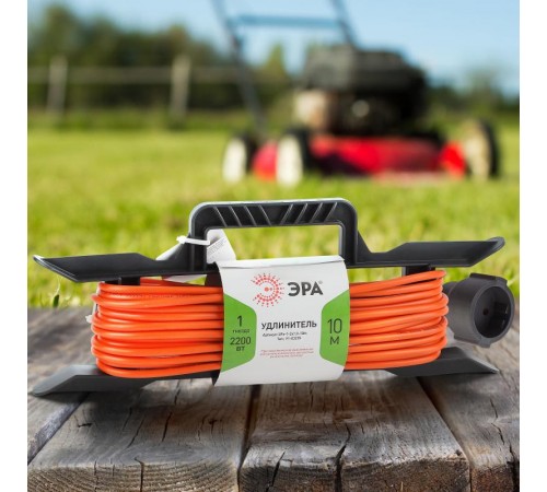 Удлинитель силовой ЭРА UFx-1-2x1.0-10m-IP44 на рамке б/з 1 гн 10м ПВС 2х1  Б0043039  ЭРА