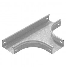 Т-отвод плавный к лотку 100х100, толщ. 0,7 мм, Сендзимир цинк, 031911  ТТП-100х100-0,7-R100-СЦ   Ostec