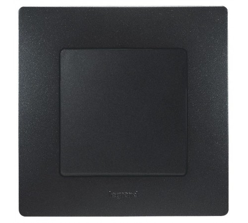 Etika Антрацит Выключатель 1-клавишный, автозажимные клеммы, 10AX, 250 В  672601  Legrand