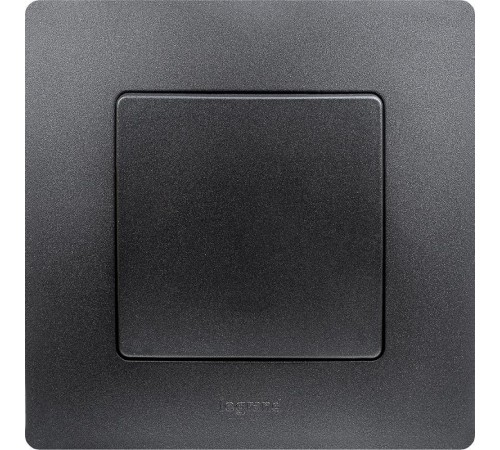 Etika Антрацит Выключатель 1-клавишный, автозажимные клеммы, 10AX, 250 В  672601  Legrand