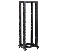 Стойка 19 ДВУХРАМНАЯ 32U 600*600 мм на РОЛИКАХ черная  LF05-32U66-2R  ITK