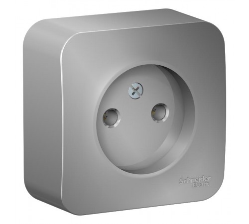 Blanca Алюминий О/У с изолирующей пластиной Розетка без заземления без шторок 16А, 250В  BLNRA000113  SE