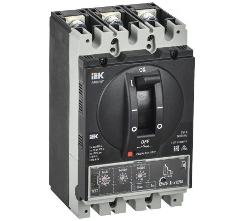 ARMAT Авт. выкл. лит. корпус 3P A 50кА 125А эл. станд.  AR-MCCB-3A-050-0125A-ELSC  IEK
