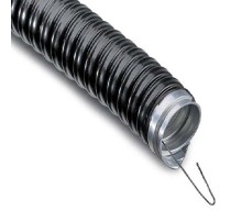 Металлорукав в ПВХ изоляции МРПИнг-22 (бухта 50 м/уп.) с зондом, черный  28-0122-50  REXANT