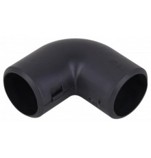 Угол 90 град. соедин. для трубы 16мм черный  У01216Ч  Рувинил