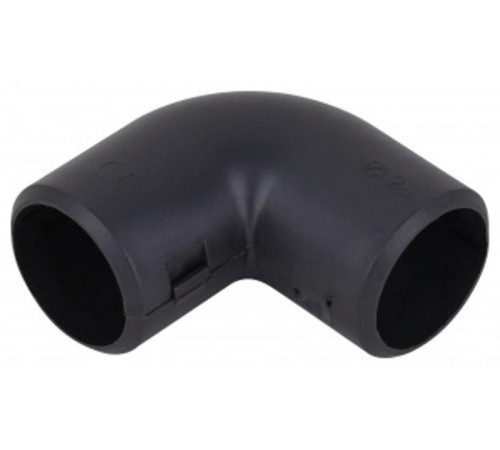 Угол 90 град. соедин. для трубы 20мм черный  У01220Ч  Рувинил