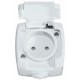 РОНДО О/У Белый Розетка с/з с защитными шторками 16А, IP44  RA16-112B-BI  Schneider Electric