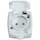 РОНДО О/У Белый Розетка с/з с защитными шторками 16А, IP44  RA16-112B-BI  Schneider Electric