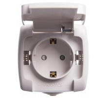 РОНДО О/У Белый Розетка с/з с защитными шторками 16А, IP44  RA16-112B-BI  Schneider Electric