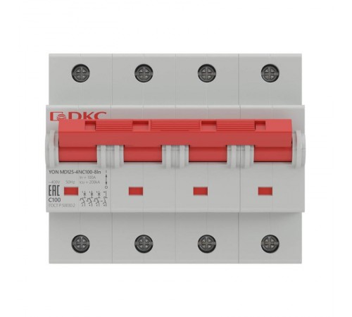 Выключатель автоматический четырехполюсный YON MD125-4NC125-8ln 20kA  MD125-4NC125  DKC