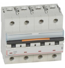 Выключатель автоматический четырехполюсный DX3 63А C 25кА (6 мод)  409800  Legrand
