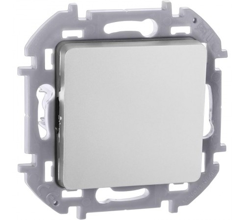 Inspiria Алюминий Переключатель проходной 1-клавишный С/У без рамки  673652  Legrand