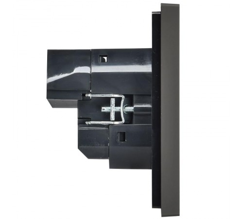 FORTE&PIANO Розетка с заземлением, со шторками в/к 16А USB A+A 3,1А FP345 серый  FP-R14-16-U21-D31-K03  IEK