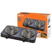 Электроплитка двухконф. ЭПС2 230 В, 2х1 кВт, спираль, черная,  SQ2504-0016  TDM