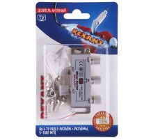 Делитель антенный F-типа на 4 TV + F-разъемы, 5-1000 МГц  06-0047-C  REXANT
