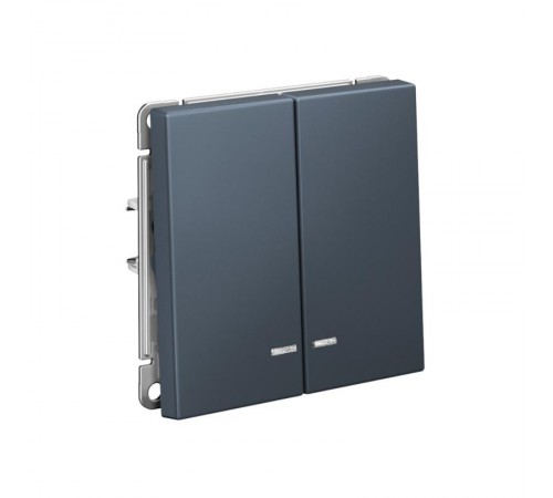 ArtGallery Грифель Выключатель 2-клавишный с подсветкой, сх.5а, 10АХ, механизм  GAL000753  SE