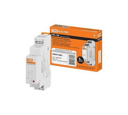 Реле промежуточное РЭК-1М/1 16А  24В АС/DC (DIN-рейка, 1р-контакт)   SQ0701-0081  TDM