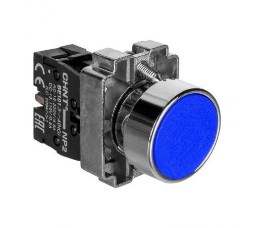 Кнопка управления NP2-BA61 без подсветки синяя, 1НО, IP40 (R)  573892  CHINT