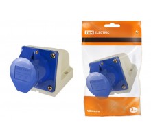 Розетка 113 стационарная 2Р+РЕ 16А 220В IP44   SQ0602-0001  TDM