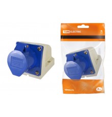 Розетка 113 стационарная 2Р+РЕ 16А 220В IP44   SQ0602-0001  TDM