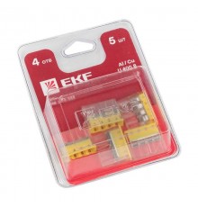 Строительно-монтажная клемма СМК 2273-244 (с пастой) 4 отверстия 0,5-2.5 мм2 блистер (5шт.) PROxima  plc-smk-2273-244b  EKF