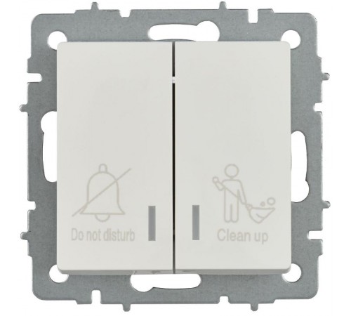 BRITE Выключ. 2-кл. с инд. отел. 10А ВС10-2-9-БрБ бел.  BR-V20-2-10-K01  IEK