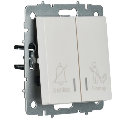 BRITE Выключ. 2-кл. с инд. отел. 10А ВС10-2-9-БрБ бел.  BR-V20-2-10-K01  IEK