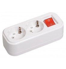 Розетка переносная разб. с выкл. К02В 2 места CLASSIC   KYP11-16-02-00-ZK  IEK