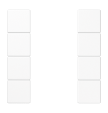 комплект накладок 4гр белый LS504TSAWW Jung