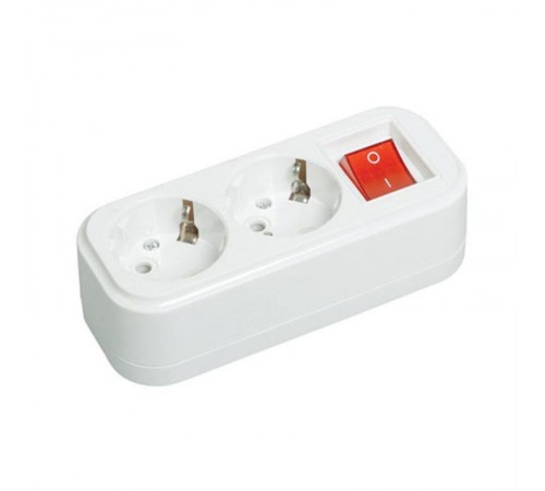 Розетка переносная разб. с выкл. К02В 2 места CLASSIC   KYP11-16-02-00-ZK  IEK