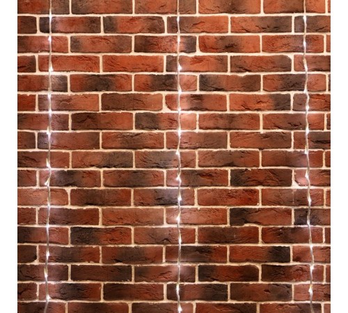 Гирлянда "Светодиодный Дождь" 2х9м, эффект водопада, прозрачный провод, 24В, диоды БЕЛЫЕ, 480 LED  235-495  NEON-NIGHT