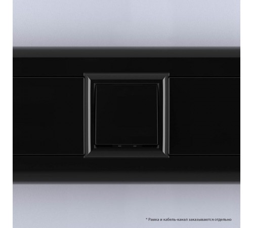 Выключатель "Черный квадрат", "Avanti", 16A, 2 мод.  4402102  DKC