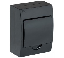 Корпус пластиковый навесной на 6 модулей ЩРН-П-6 IP41 черный KREPTA 3  MKP12-N-06-41-K02  IEK