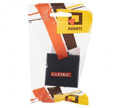 Выключатель "Черный квадрат", "Avanti", 16A, 2 мод.  4402102  DKC