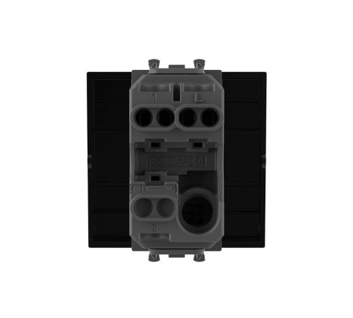 Выключатель "Черный квадрат", "Avanti", 16A, 2 мод.  4402102  DKC