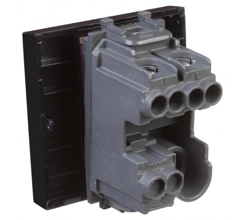 Выключатель "Черный квадрат", "Avanti", 16A, 2 мод.  4402102  DKC