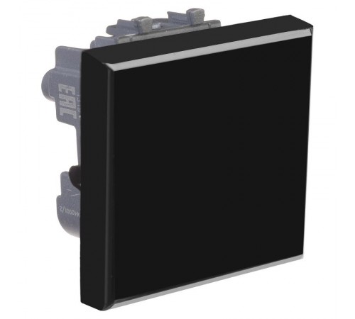 Выключатель "Черный квадрат", "Avanti", 16A, 2 мод.  4402102  DKC