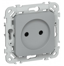 FLITE Розетка без заземления без шторок 10А РС01-0-ФлС серый  FI-R10-10-K03  IEK