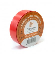 Изолента ПВХ красная 0,15 x 19 мм х 20 м  PR08.28982  Промрукав