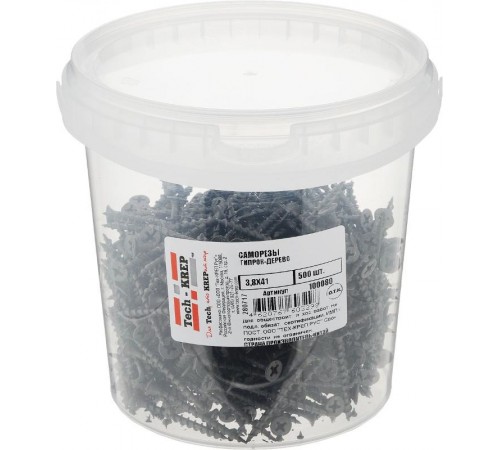 Саморез ШСГД 3,8х41 (500 шт) - ведро ( 1,013 кг)  100080  Tech-KREP