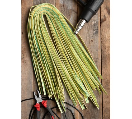 Термоусаживаемая трубка ТУТ нг 14/7 желто-зеленая EKF PROxima  tut-14-yg-1m  EKF