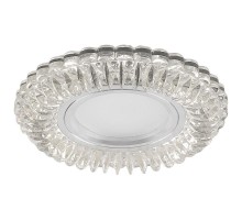 Светильник точечный встраиваемый под лампу, с LED подсветкой CD904 15LED*2835 SMD, MR16 50W G5.3, прозрачный (+синяя подсветка)  32542  FERON