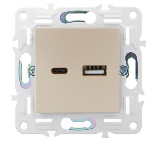 SKANDY Розетка USB A+C 3,1А SK-R14Sa песочный  SK-U22-D31-K98  IEK