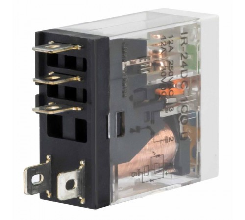 Одиночное реле, 1 перекидной контакт, 24 В DC, тестовая кнопка  IR-24DC-1CO-D  DKC