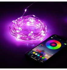 Гирлянда Нить ЕGNIG - PU-1 с пультом, RGB, 10 м, 220 V, с таймер, с музыкой, управляемая, IP20  Б0055993  ЭРА