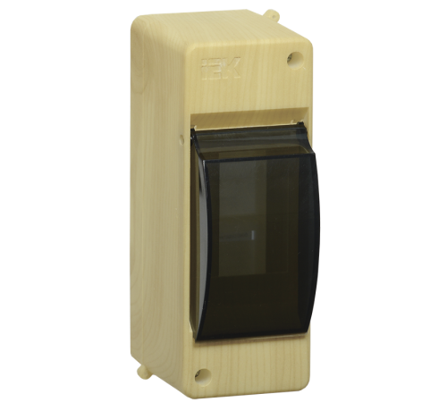 Корпус пластиковый навесной на 2 модуля КМПн 2/2 146х59х83мм IP30 сосна с прозрачной крышкой KREPTA 3 MKP42-N-02-30-20-S  IEK