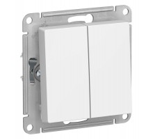 AtlasDesign Лотос Выключатель 2-клавишный, сх.5, 10АХ, механизм  ATN001351  SE