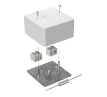 Коробка огнестойкая для кабель-канала 40-0460-FR6.0-4-П Е15-Е60 (латунь) с термопредохранителем 85х85х45 IP42 4p, 6.0 мм.кв. 40-0460-FR6.0-4-П-Е60  