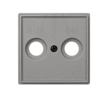 Simon 27 Накладка на розетку телевизионную R-TV+SAT, (механизм S27), IP44, IK07, Scudo, серый  2705097-063  Simon